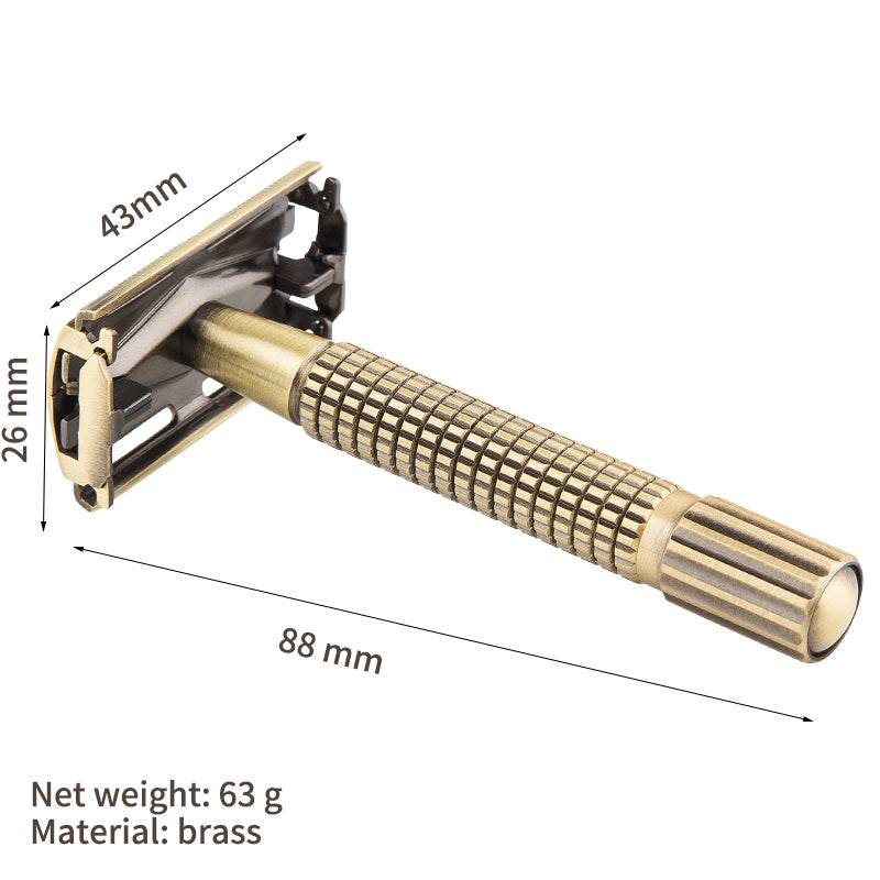 classic brass safety razor, view 9 - MRSLM