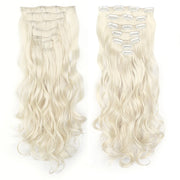 long wavy ombre clip-in hair extensions, view 4 - MRSLM