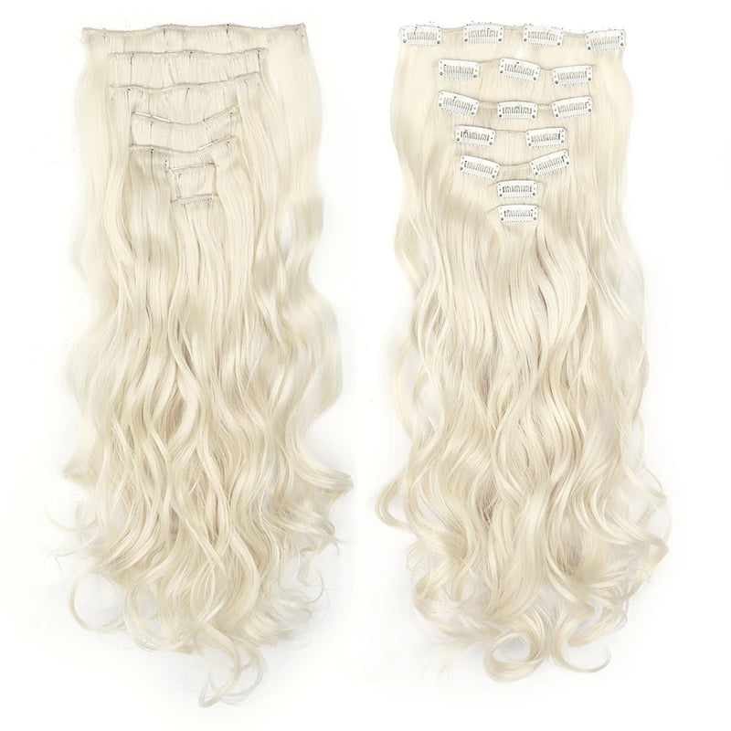 long wavy ombre clip-in hair extensions, view 4 - MRSLM