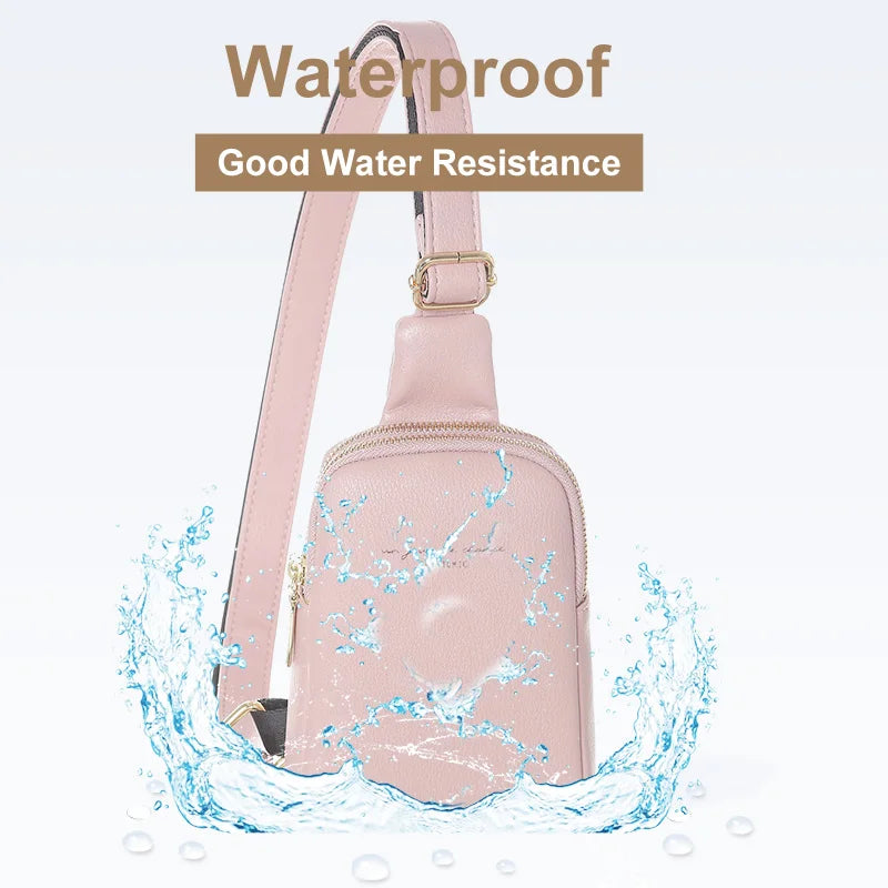pu leather crossbody chest bag, view 8 - MRSLM