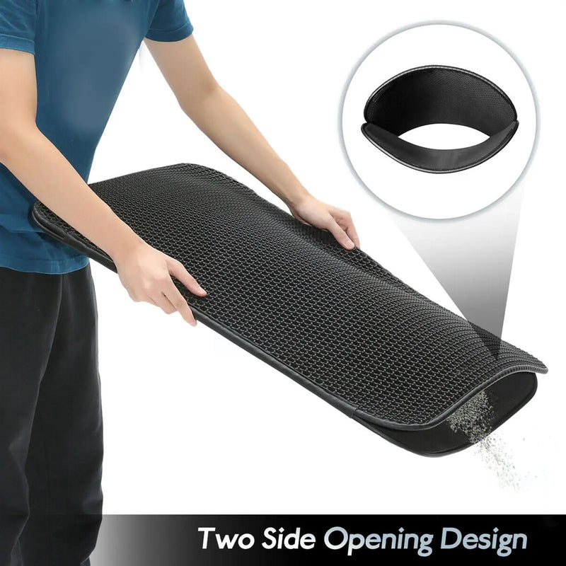 Double layer waterproof cat litter mat, view 5 - MRSLM
