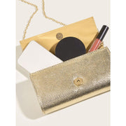 shiny evening clutch bag, view 3 - MRSLM