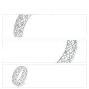 s925 silver mesh wide ring, view 2 - MRSLM