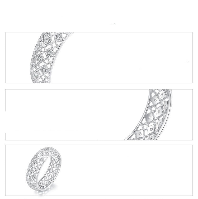 s925 silver mesh wide ring, view 2 - MRSLM