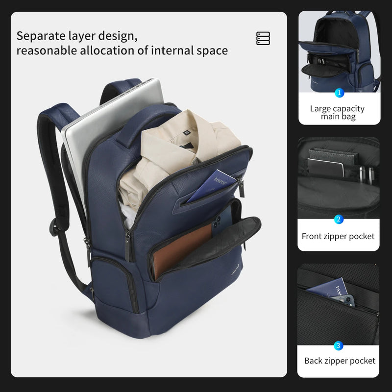 15.6-inch laptop travel backpack, view 6 - MRSLM