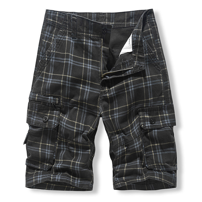 plaid workwear shorts, view 8 - MRSLM