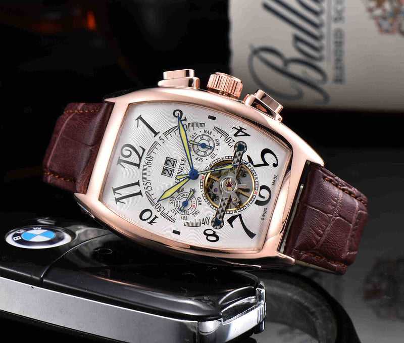 men's business barrel mechanical watch, view 3 - MRSLM