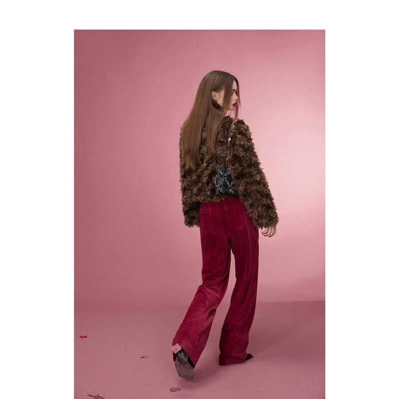 high waist corduroy pants, view 7 - MRSLM
