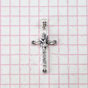 retro silver cross pendant, view 4 - MRSLM