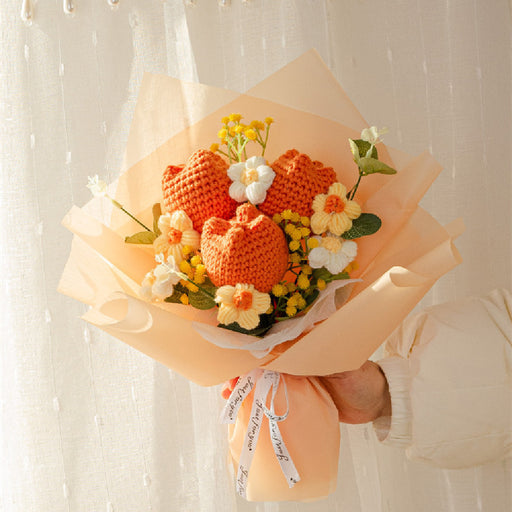 knitted tulip bouquet gift - MRSLM