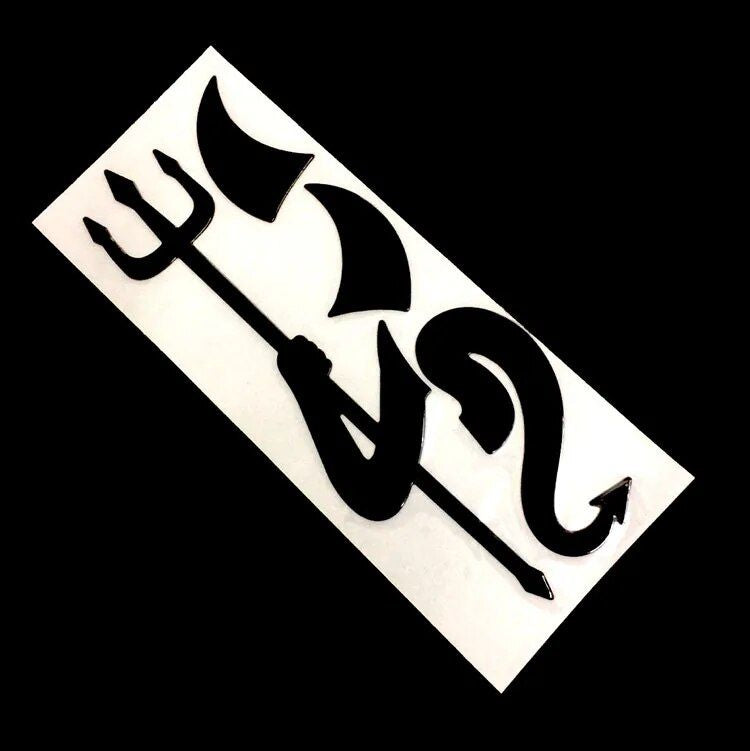 3D little devil horns car sticker, view 3 - MRSLM