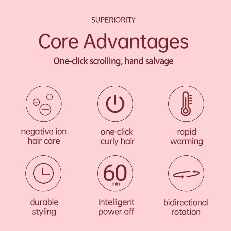 2-in-1 automatic hair curler and straightener, view 7 - MRSLM