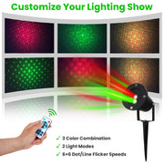 Outdoor red and green laser Christmas projector light, view 8 - MRSLM