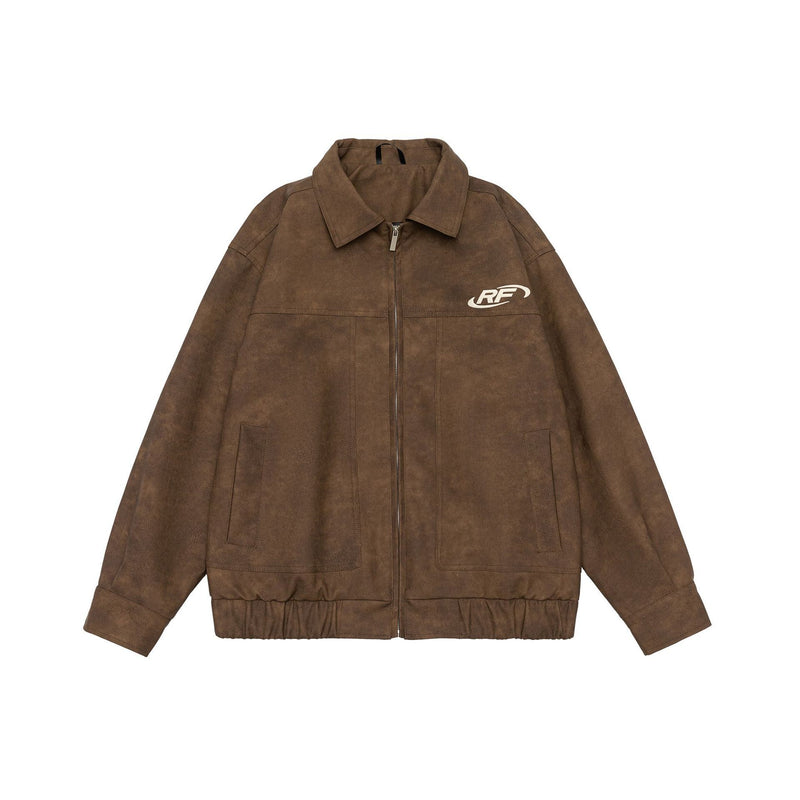 American retro PU leather coat, view 5 - MRSLM