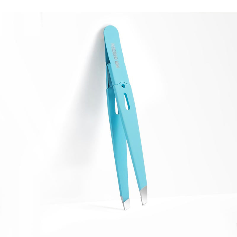 colorful stainless steel eyebrow tweezer, view 3 - MRSLM