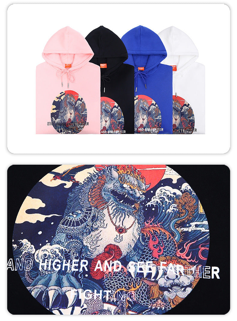 men's printed cotton hoodie, view 5 - MRSLM