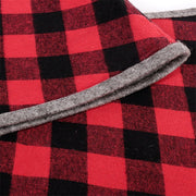 Black red plaid Christmas tree skirt, view 5 - MRSLM