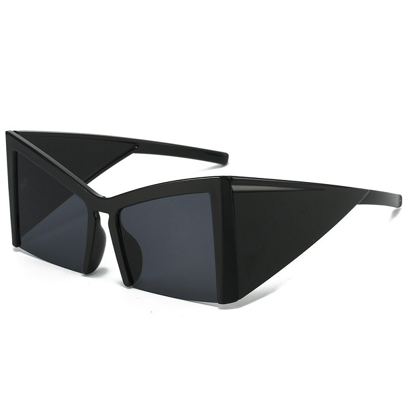 irregular semi-rimless sunglasses, view 2 - MRSLM