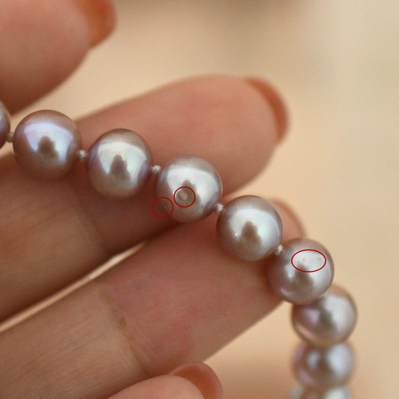 Natural freshwater pearl necklace, view 6 - MRSLM