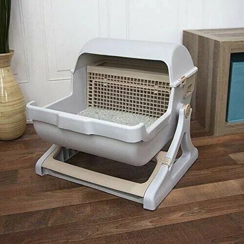 semi-automatic cat litter box, view 7 - MRSLM