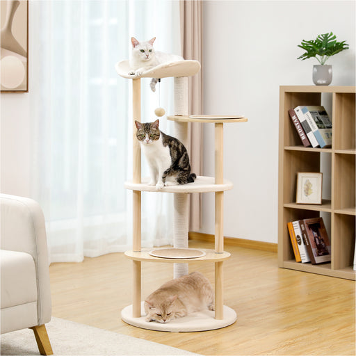 modern 6-level cat tree, view 4 - MRSLM