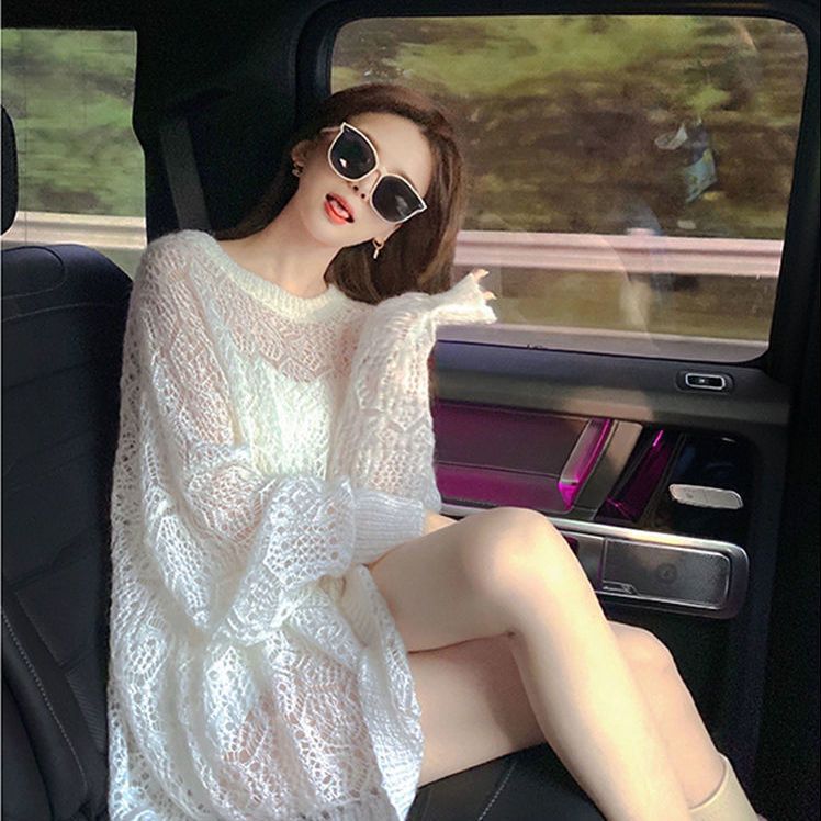 women's ultra-thin loose summer sweater, view 6 - MRSLM
