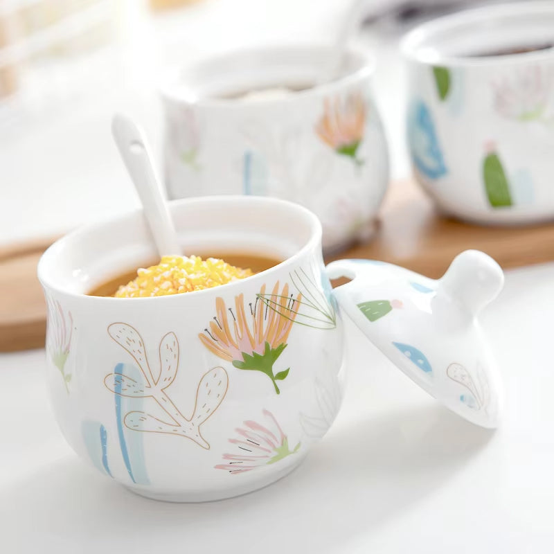 ceramic spice jar set, view 3 - MRSLM
