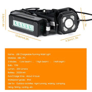 usb rechargeable night running light, view 7 - MRSLM