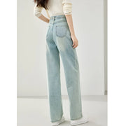 high waist wide leg denim pants, view 6 - MRSLM