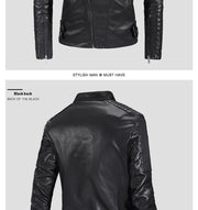 men's fleece-lined PU leather jacket, view 5 - MRSLM