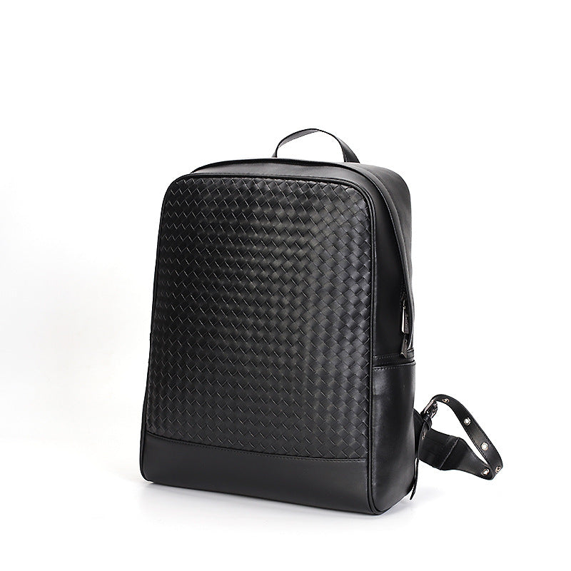 men's woven business casual travel backpack, view 4 - MRSLM