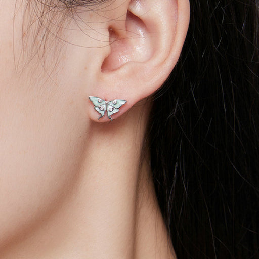 mint green butterfly earrings - MRSLM