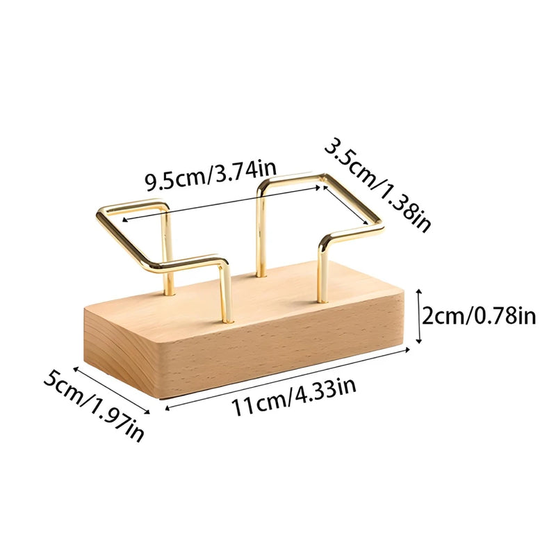 wooden business card holder, view 3 - MRSLM