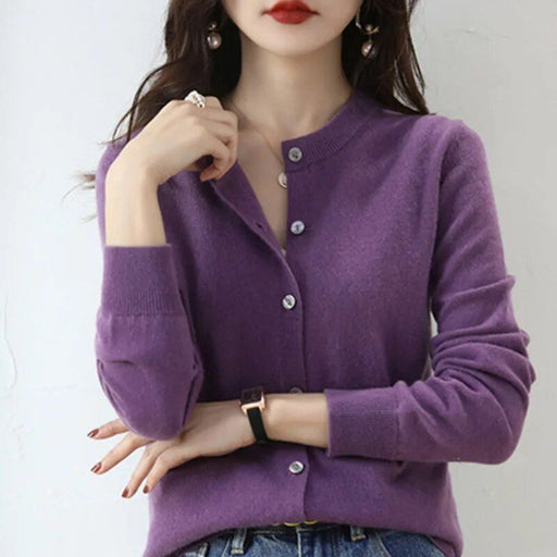 women's knit cardigan, view 6 - MRSLM