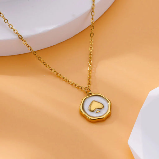 Gold heart pendant necklace - MRSLM