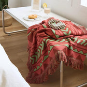 geometric pattern throw blanket, view 5 - MRSLM