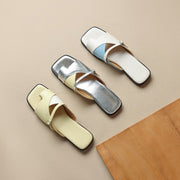 women's leather summer slippers, view 20 - MRSLM