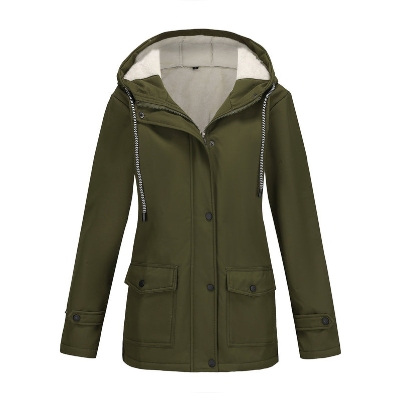 women's fleece-lined waterproof anorak jacket, view 9 - MRSLM