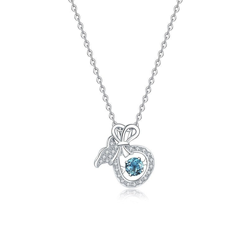 women's S925 silver topaz necklace, view 12 - MRSLM