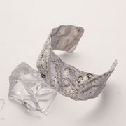 hammered cuff bracelet, view 8 - MRSLM