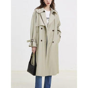 long sleeve double-breasted trench coat, view 3 - MRSLM
