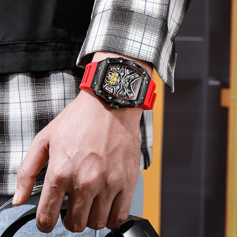 men's hollow mechanical watch, view 5 - MRSLM