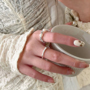 broken silver patchwork ring, view 3 - MRSLM
