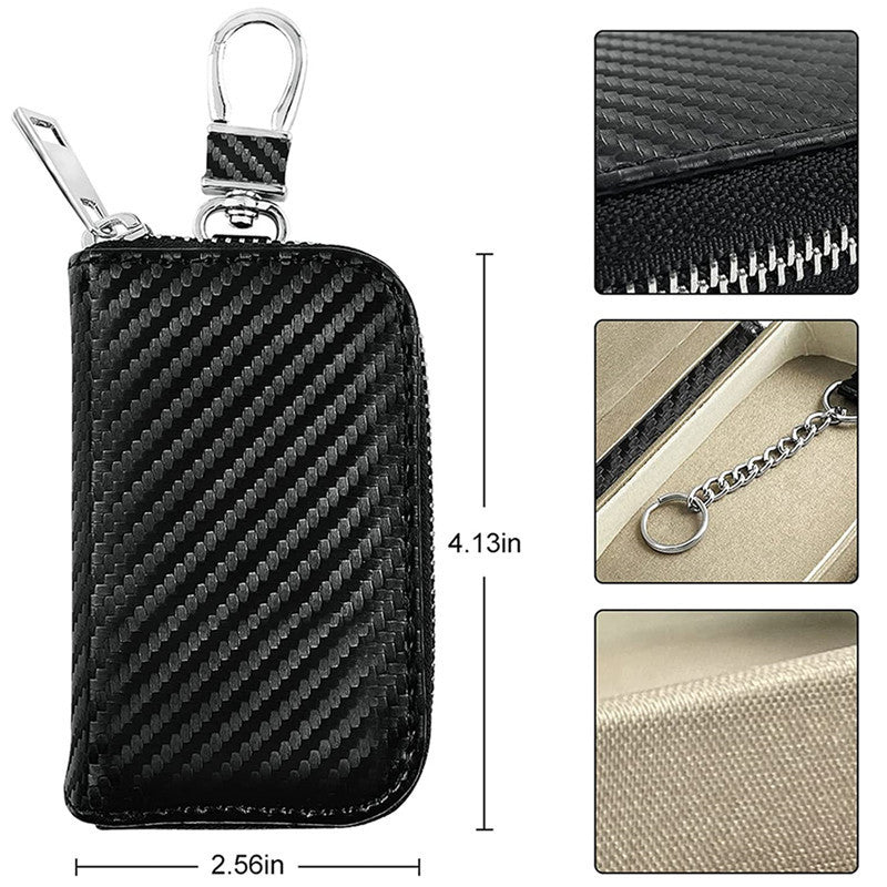 carbon fiber car key case, view 3 - MRSLM
