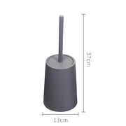 modern black toilet brush with lid and base, view 8 - MRSLM