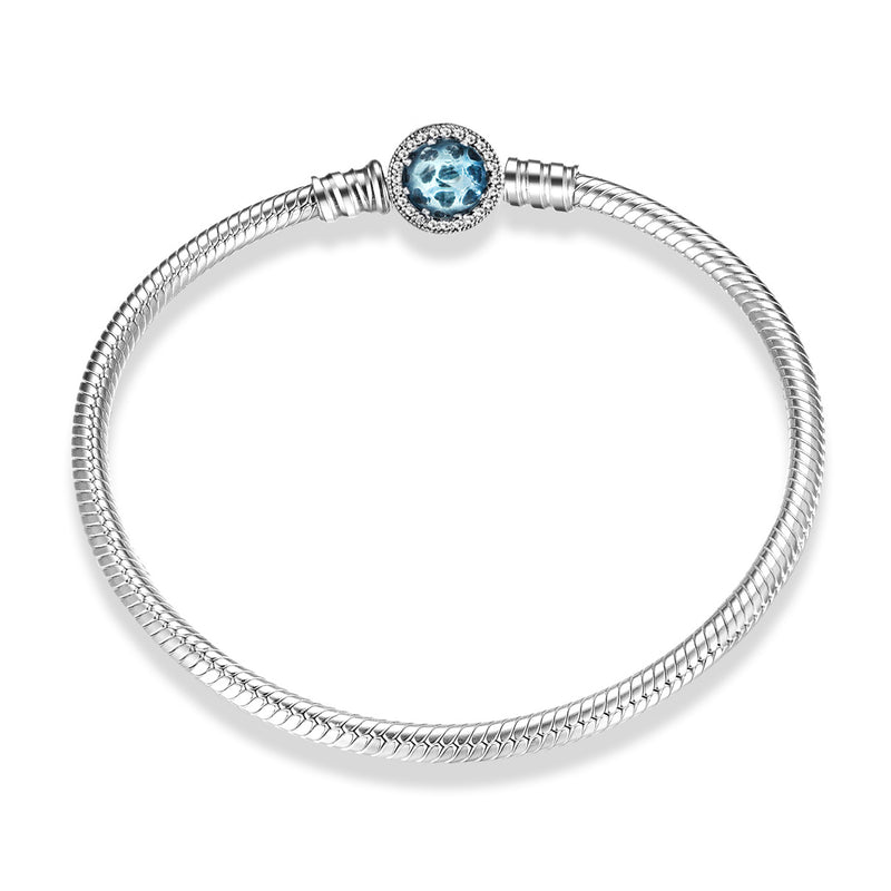 s925 silver snake bone chain bracelet, view 7 - MRSLM