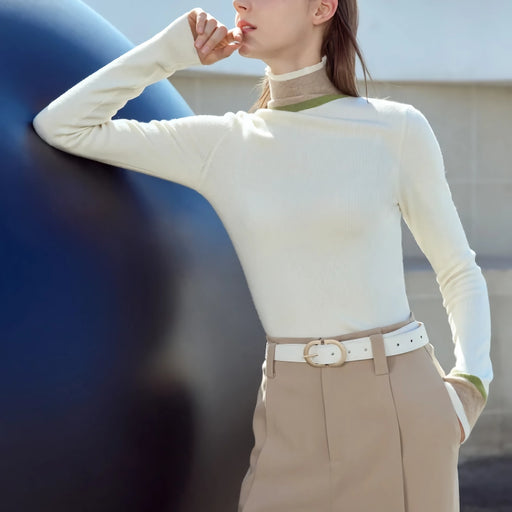 patchwork turtleneck sweater - MRSLM