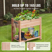 elevated wooden garden bed planter kit, view 8 - MRSLM