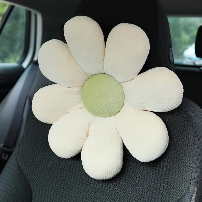 flower car neck and waist pillow set, view 3 - MRSLM