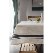 striped cotton linen tablecloth, view 7 - MRSLM